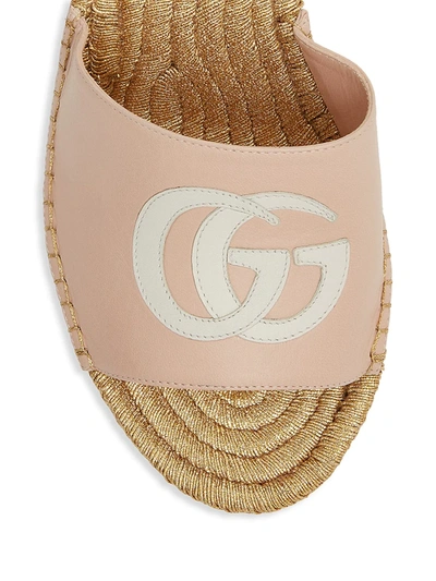 Shop Gucci Slide Espadrille Sandal In White