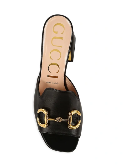 Shop Gucci Slide Sandal With Horsebit In Burro