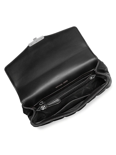 Shop Michael Michael Kors Women's Large Soho Quilted Leather Shoulder Bag In Black
