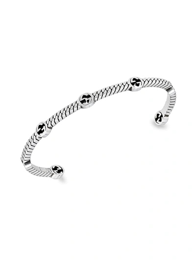 Shop Gucci Women's Sterling Silver Interlocking G Bracelet