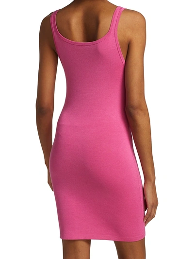 Shop L Agence Hannah Knit Mini Dress In Hot Pink