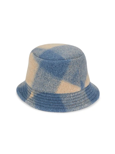 Shop Isabel Marant Haley Checkered Bucket Hat In Rosewood