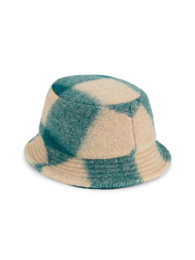 Shop Isabel Marant Haley Checkered Bucket Hat In Rosewood