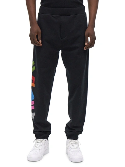 Shop Helmut Lang 3d Logo Sweatpants In Black