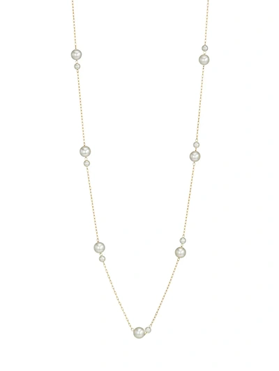 Shop Mizuki Women's 14k Gold Akoya Pearl Necklace