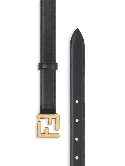 Shop Fendi Leather Belt In Blackobur