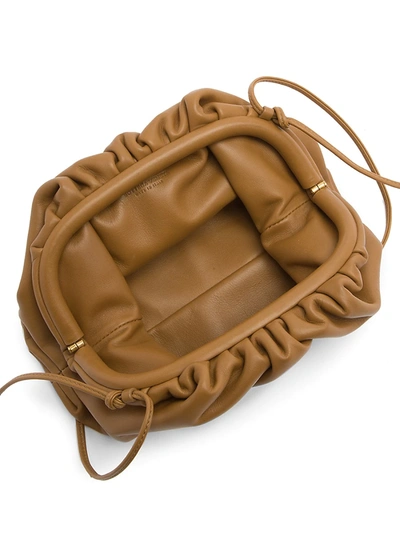 Shop Bottega Veneta Women's Mini The Pouch Leather Clutch In Cinnabar Gold