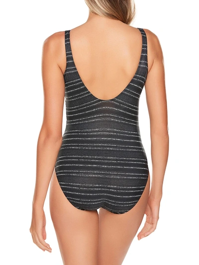 Shop Miraclesuit Swim Colorblock One-piece Swimsuit In Silver Grey