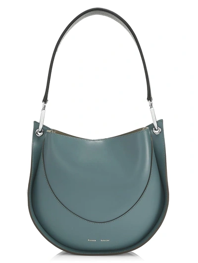 Shop Proenza Schouler Small Leather Hobo Bag In Orion Blue