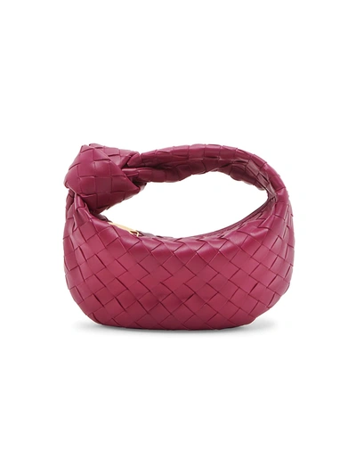 Shop Bottega Veneta Women's Mini Jodie Intrecciato Leather Top-handle Bag In Cinnabar Gold