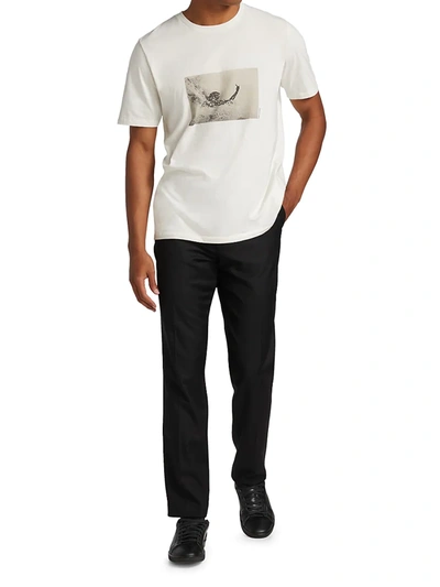 Shop Saint Laurent Wave Surfer T-shirt In Ecru Sepia