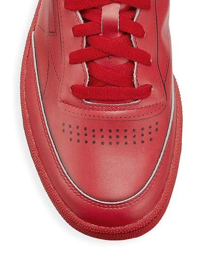 Shop Maison Margiela X Reebok Club C Trompe L'oeil Sneakers In Red