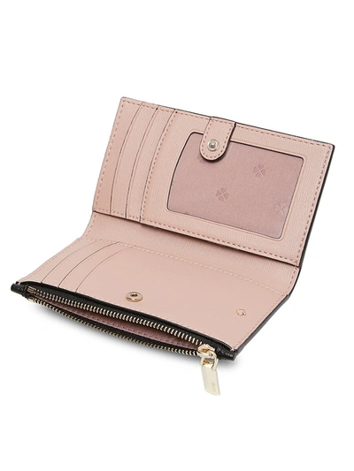 Shop Kate Spade Women's Small Spencer Leather Bi-fold Wallet In Black