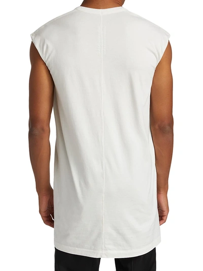 Shop Rick Owens Dylan Deep V-neck Cotton Jersey T-shirt In Milk
