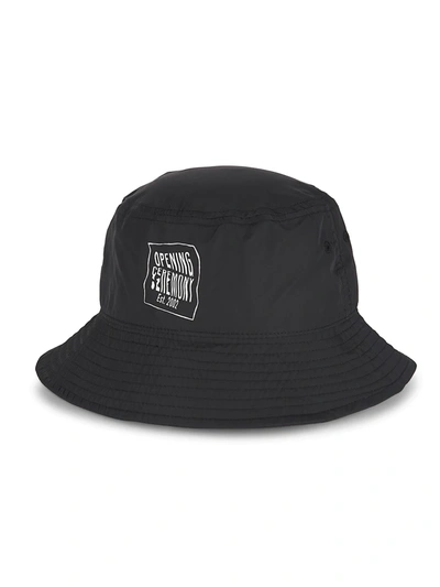 Shop Opening Ceremony Men's Warped Logo Bucket Hat In Black White