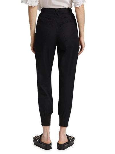 Shop Aje Chaise Button Front Pants In Black