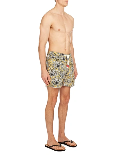 Shop Orlebar Brown Men's Full Bloom Swim Trunks In Bright Gold