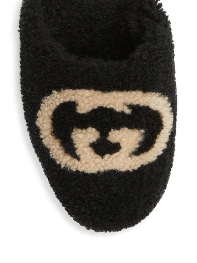 Shop Gucci Gg Merino Wool Slippers In Butterscotch Cocoa