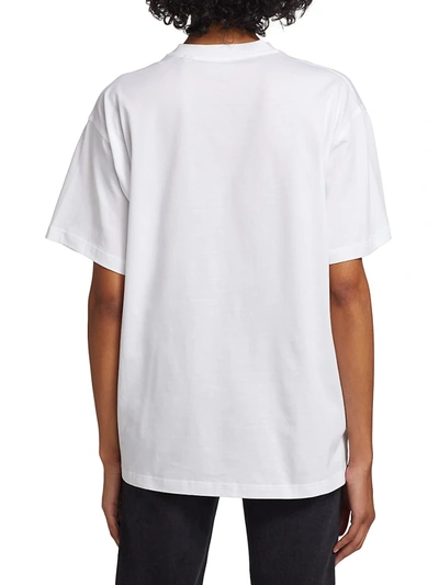 Shop Burberry Women's Carrick Logo T-shirt In White
