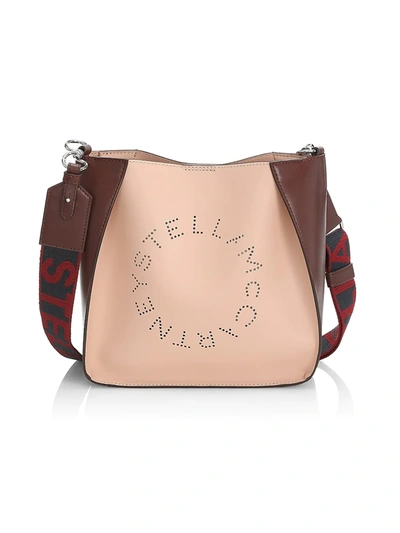 Shop Stella Mccartney Stella Logo Crossbody Bag In Bordeaux Blush