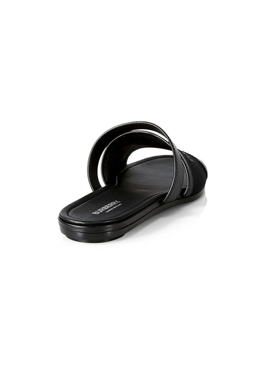 Shop Burberry Women's Logo Embossed Pool Slide Sandals In Black