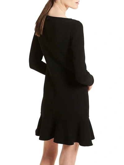 Shop Michael Kors Ruffle Knit Dress In Black