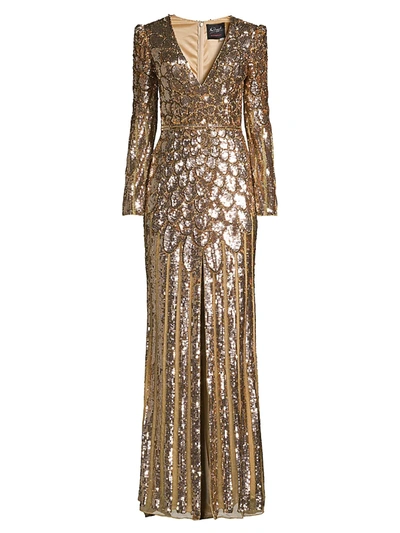 Shop Mac Duggal Women's Golden Column Gown
