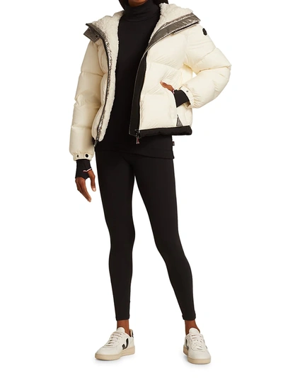 Shop Moncler Bufonie Quilted Jacket In Ivory