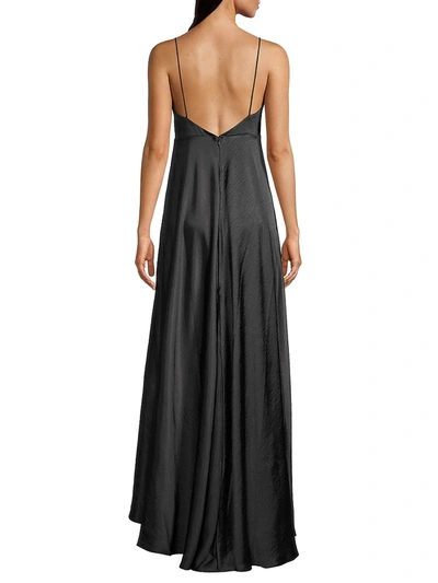 Shop Fame And Partners Emerie Satin Slip Dress In Black