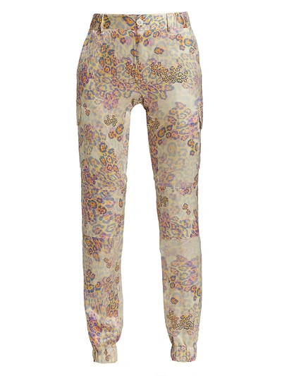 Shop Adriana Iglesias Women's Lanka Floral Cargo Pants In Panthera