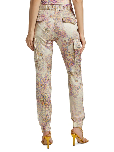 Shop Adriana Iglesias Women's Lanka Floral Cargo Pants In Panthera