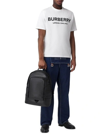 Burberry Logo-print Cotton-jersey T-shirt In White | ModeSens