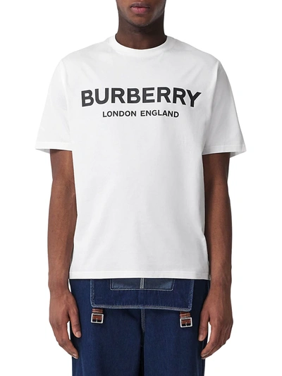 Shop Burberry Letchford Logo T-shirt In White