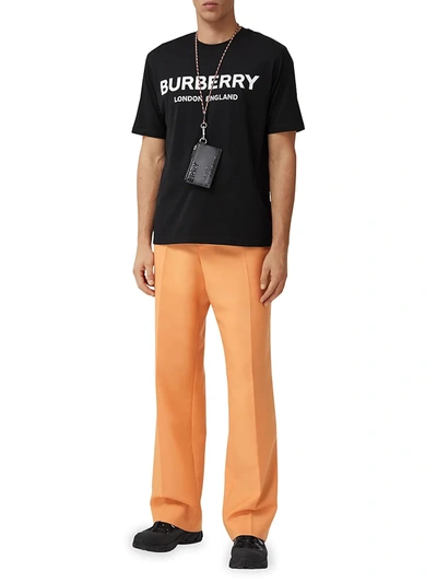 Shop Burberry Men's Letchford Logo T-shirt In Black