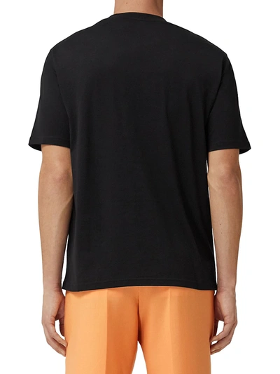 Shop Burberry Men's Letchford Logo T-shirt In Black