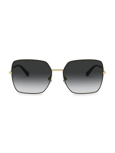 Shop Dolce & Gabbana Women's 57mm Square Sunglasses In Black