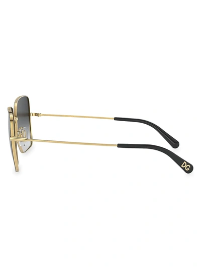 Shop Dolce & Gabbana Women's 57mm Square Sunglasses In Gold