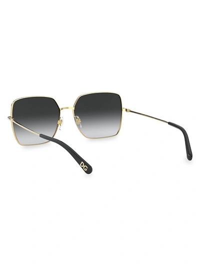 Shop Dolce & Gabbana Women's 57mm Square Sunglasses In Gold