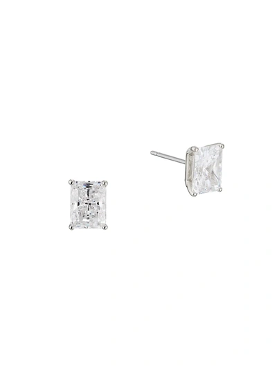 Shop Adriana Orsini Women's Modern Love Sterling Silver & Cubic Zirconia Stud Earrings