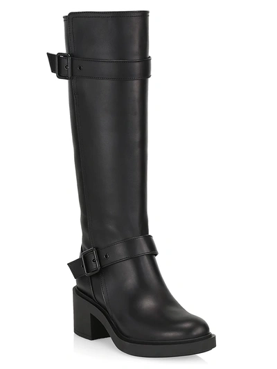 Shop Gianvito Rossi Ryder Leather Knee-high Boots In Brown