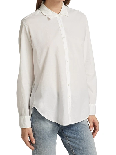 Shop Xirena Women's Beau Button-up Collared Shirt In White