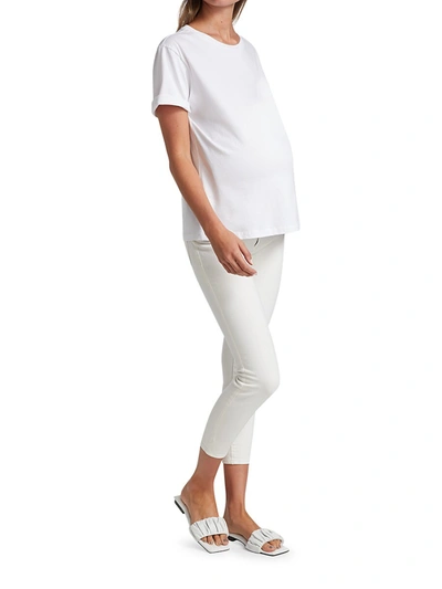 Shop Dl Maternity Florence Skinny Cropped Jeans In Milk Performance