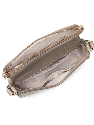 Shop Kate Spade Run Around Leather Crossbody Bag In Warm Taupe