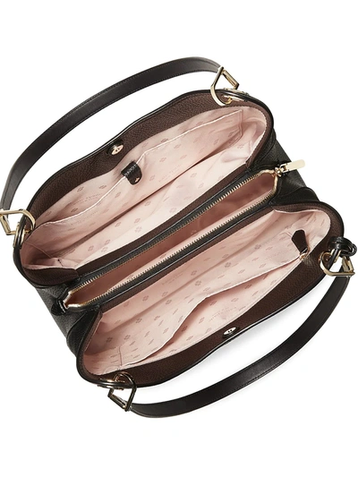 Shop Kate Spade Loop Leather Shoulder Bag In Black