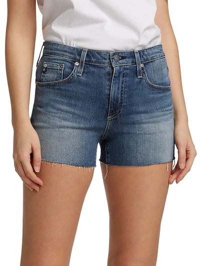 Shop Ag Hailey Cut-off Denim Shorts In Firestone