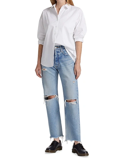 Shop Moussy Vintage Women's Odessa High-rise Wide Jeans In Blu