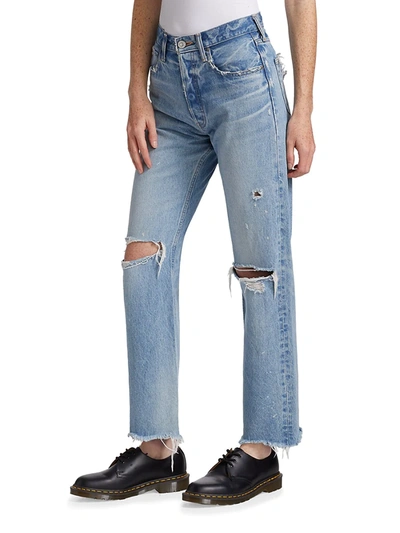Shop Moussy Vintage Women's Odessa High-rise Wide Jeans In Blu