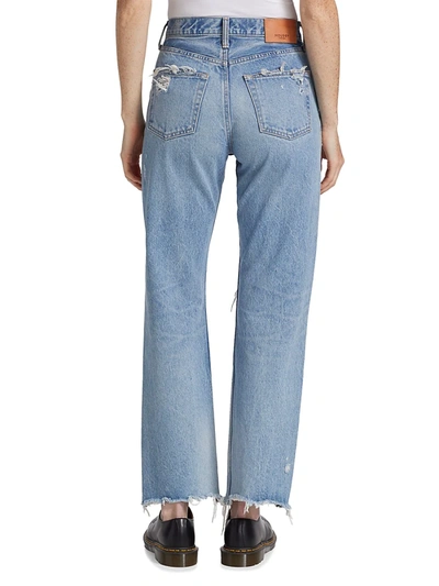 Shop Moussy Vintage Women's Odessa High-rise Wide Jeans In Blu