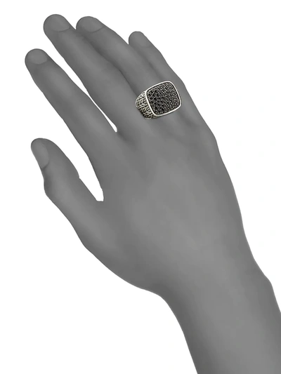 Shop John Hardy Men's Sterling Silver & Black Sapphire Ring