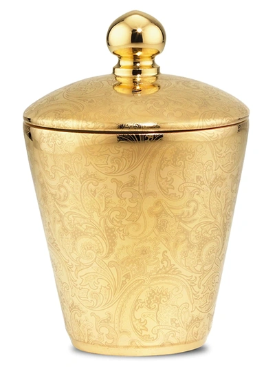 Shop Stefano Ricci Fine Paisley Royal Eagle Gold Candle In Silver